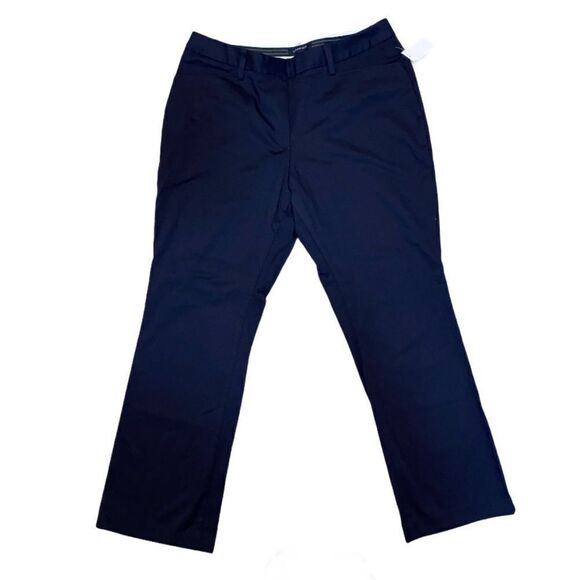 Lands End Navy Chino Boot Cut Pants Irregular NWT - Picture 1 of 3